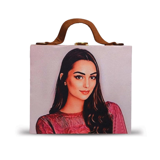 Artklim Portrait Caricature Customized Clutch Bag for Women | Customized Gifts for Women & Girls | Customized Gift