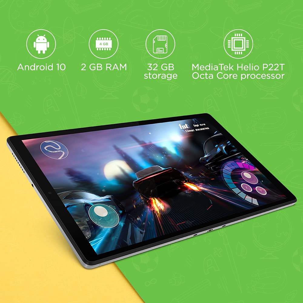 Lenovo Tab M10 HD 2nd Gen (10.1 inch/25.65 cm, 2 GB, 32 GB, Wi-Fi Only) Platinum Grey with Metallic Body and Octa core Processor