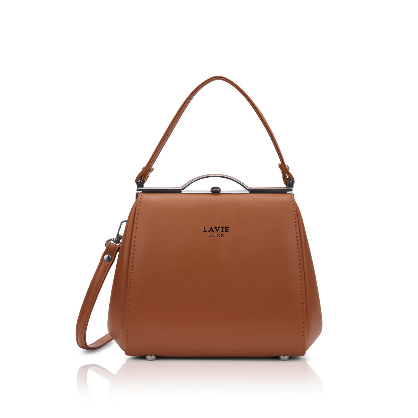 Lavie Luxe Women's Fluff Frame Satchel Bag | Satchel Handbag for Work | Ladies Purse | Stylish Shoulder Bag | Gift for Women