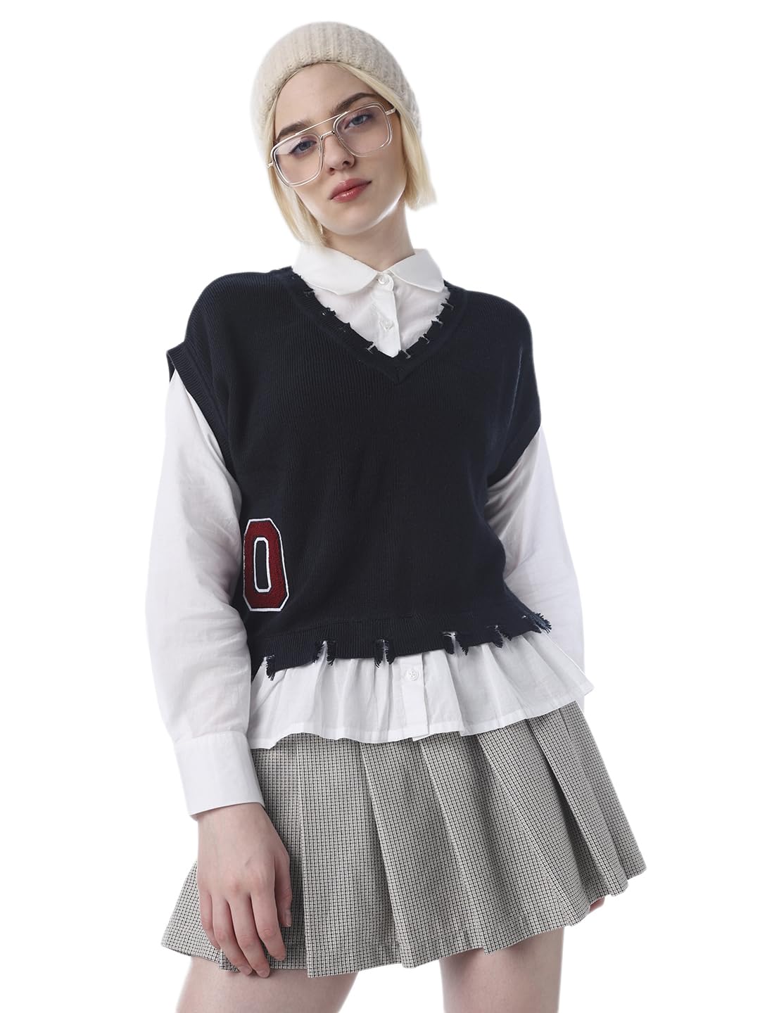 ONLY Women Solid Casual Shirt with Sweater Waist