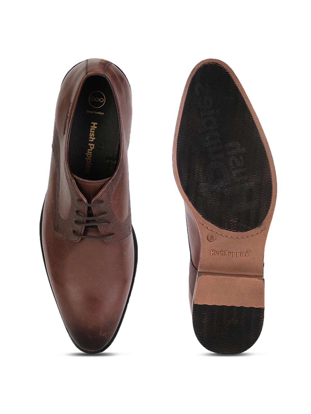 Hush Puppies Mens Deen Derby -E Brown Formal Shoes - 8 UK (8244125)