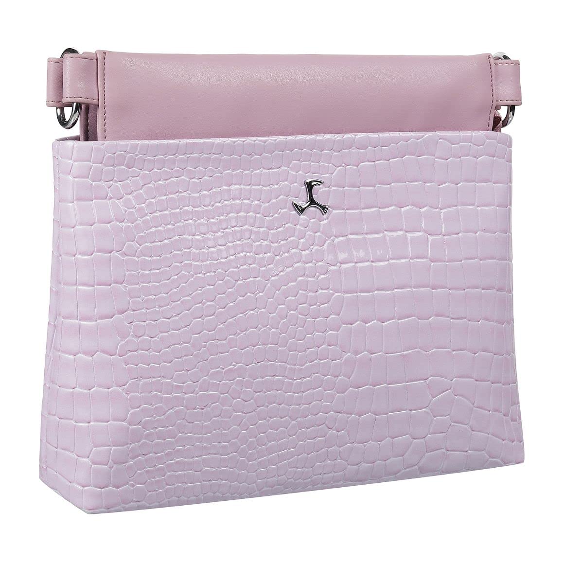 Mochi Women Purple Zip Top Sling Bag (66-7648)