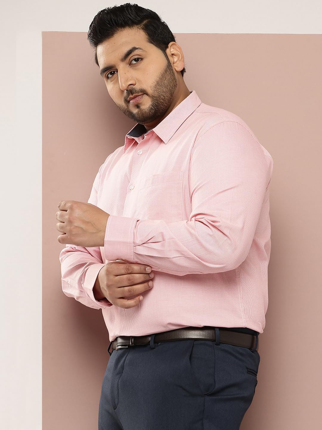 Thomas Scott Plus Size Premium Pure Cotton Formal Shirt(TS1472_Red_6XL)