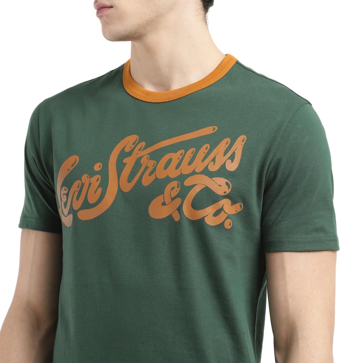 Levi's Men's Regular Fit T-Shirt (A6490-0034_Green