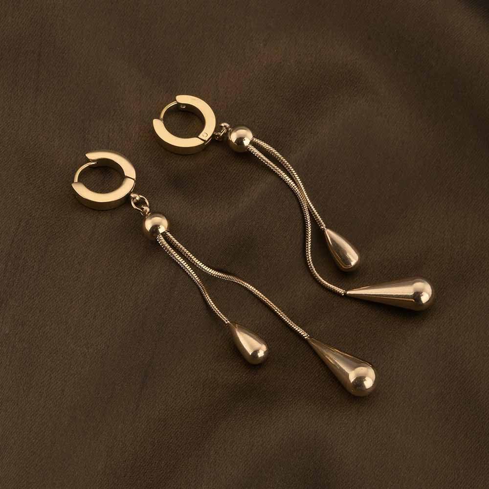 PALMONAS Dangling Teardrop Necklace & Earring Jewellery Set For Women | Gift For Women & Girls