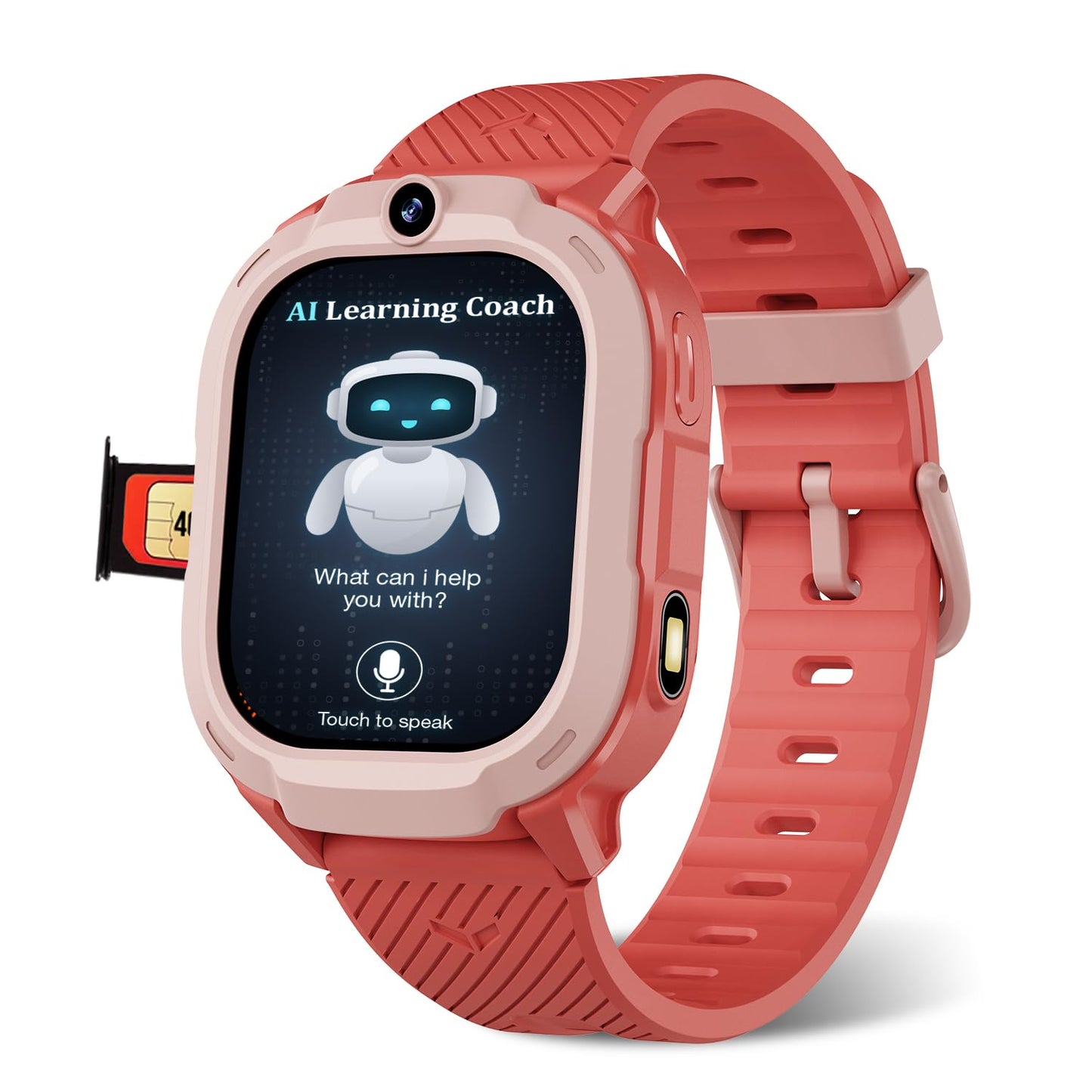 Sekyo 'Neo AI' Kids Smart Watch with AI Learning Coach | Whatsapp, Video Call, GPS Tracker, Activity Tracker, Habit Coach |App Store, Edu-Games, Step Counter, Camera, SOS, 4G/5G Sim Card |Parental App