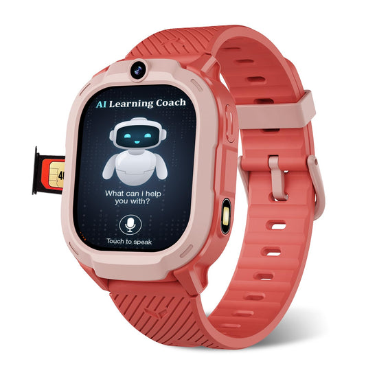Sekyo 'Neo AI' Kids Smart Watch with AI Learning Coach | Whatsapp, Video Call, GPS Tracker, Activity Tracker, Habit Coach |App Store, Edu-Games, Step Counter, Camera, SOS, 4G/5G Sim Card |Parental App