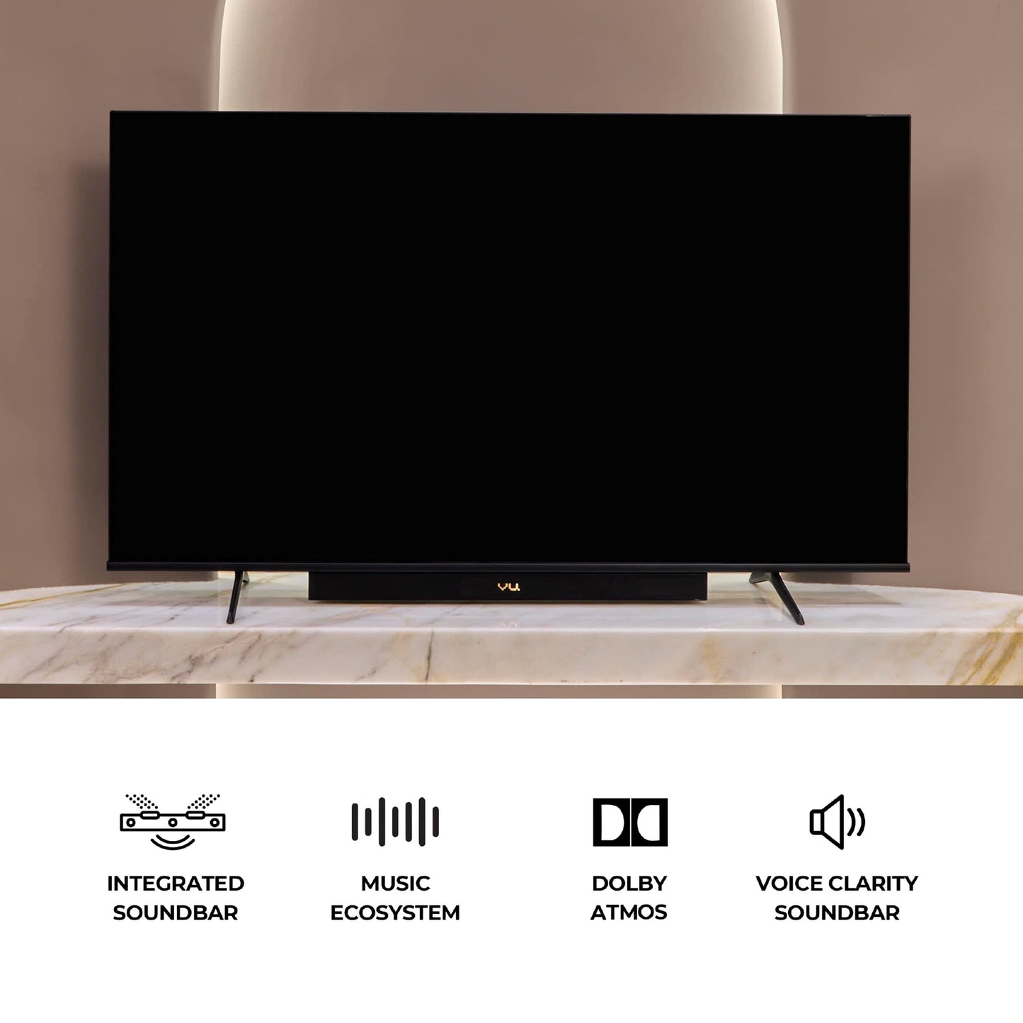 Vu 139cm (55 inches) Vibe Series 4K QLED Smart Google TV 55VIBE-DV