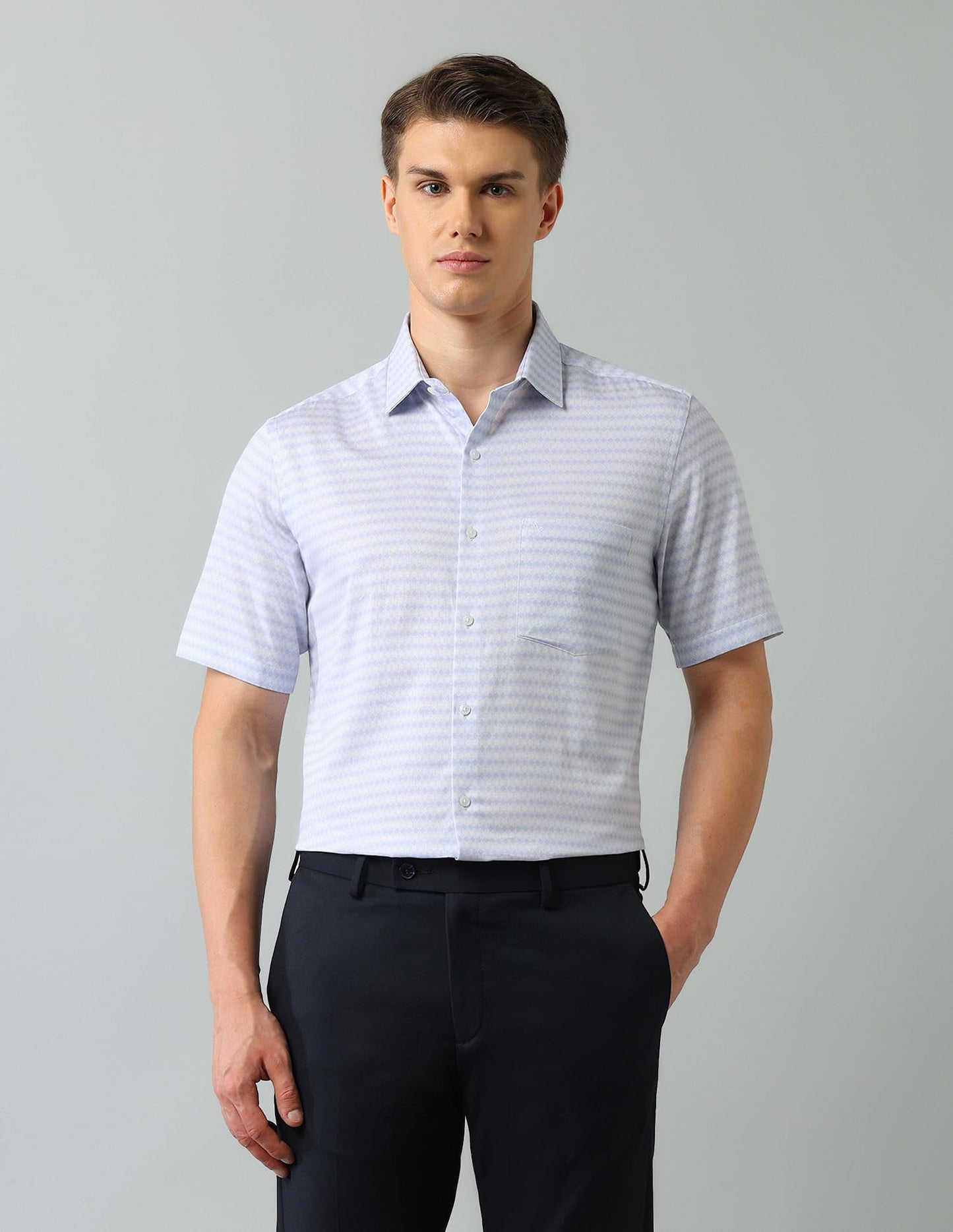 Arrow Regular Fit Printed Shirt_ARAJSH0770_44 Light Blue