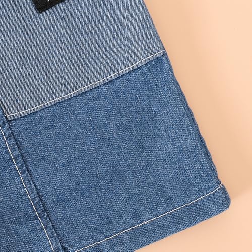 Hopscotch Boys Blue Short Sleeves 2-Pc Bold Text Denim Shorts Set For Ages (2-3 Years)