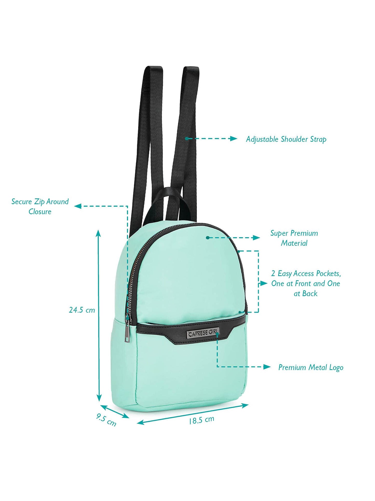 Caprese womens CILANTRO BP Small BLUE & BLACK Backpack