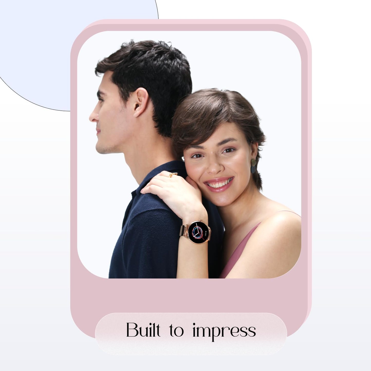 Noise Twist 2 Smart Watch with 1.43” AMOLED Screen, AI Search & Voice Assistant, Bluetooth Calling, Stainless Steel Back, 7-Day Battery, 100+ Watch Faces, Health Suite, IP68 (Rose Pink)