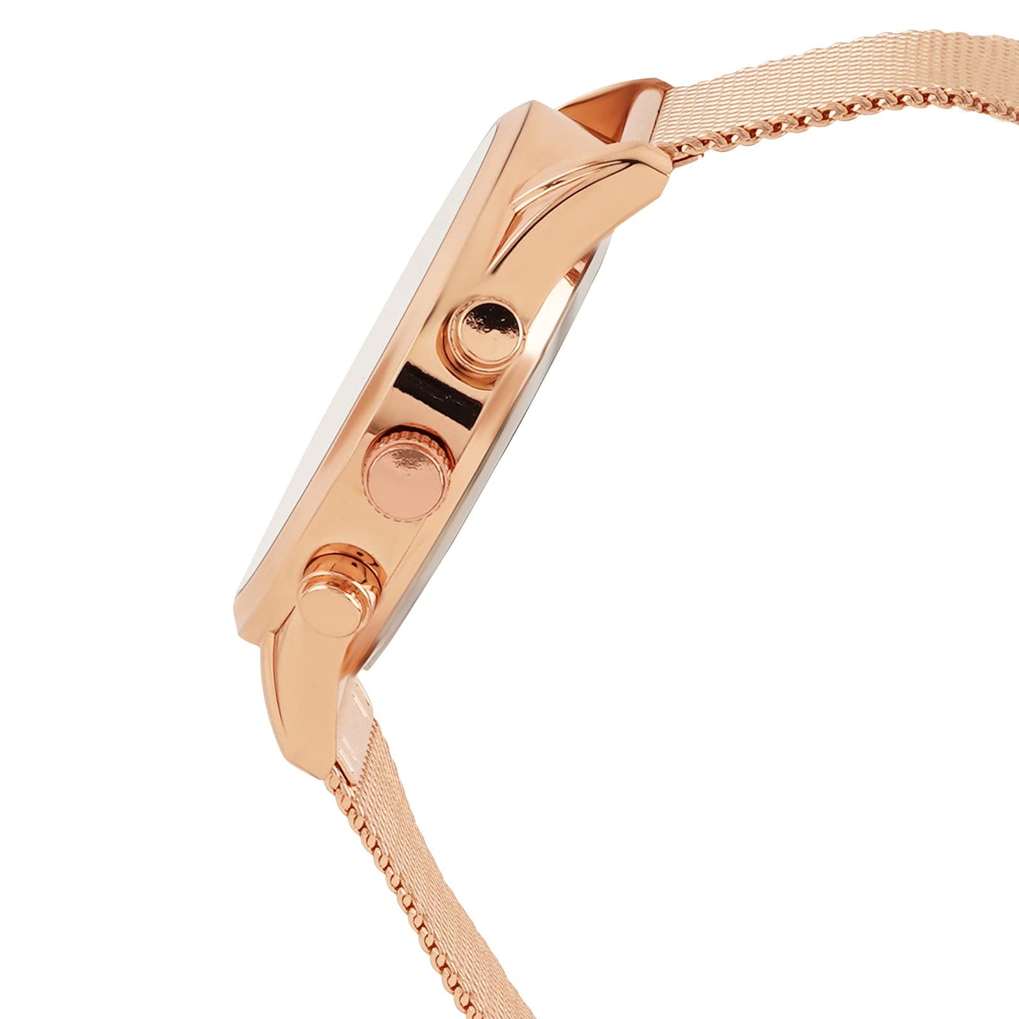 Joker & Witch Quant 44mm Rose Gold Dial 22mm Rose Gold Steel Mesh Watch for Men
