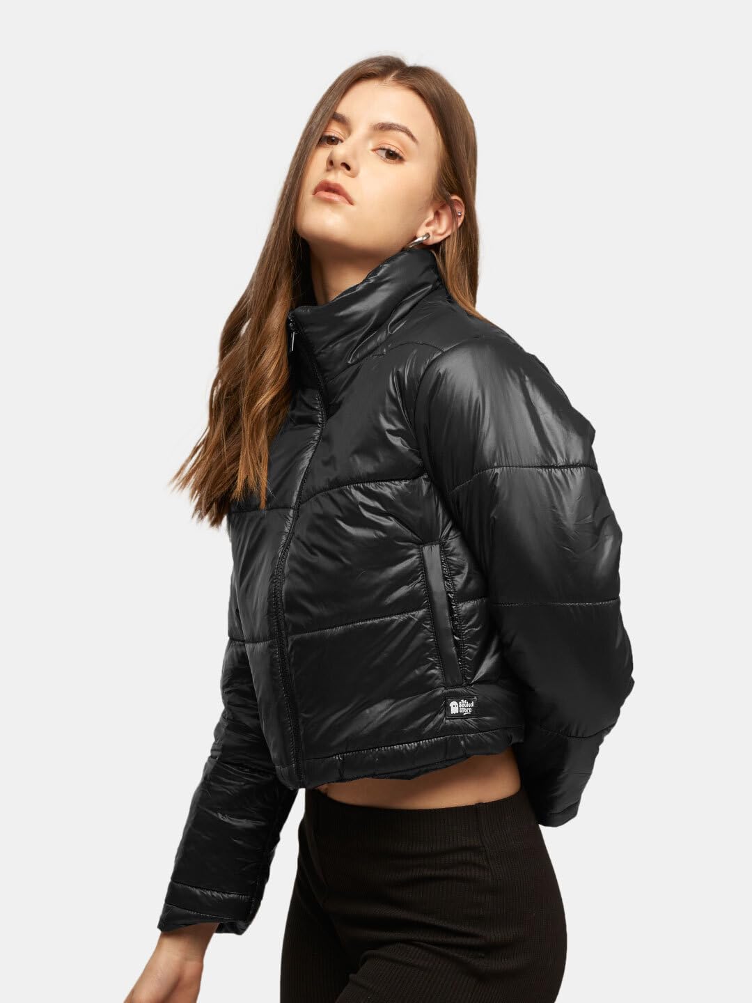 The Souled Store|SolidsBlack Women and Girl Jackets|Full Sleeve|Regular fit Solid| 100% Polyester Black Color Women Jackets