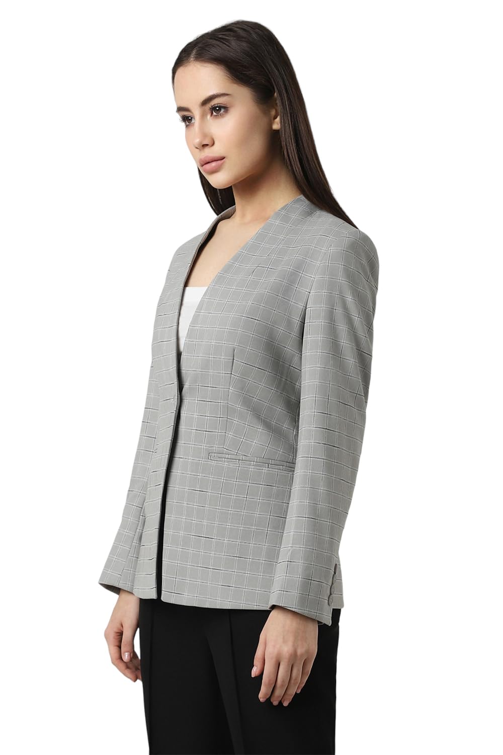 Van Heusen Women's Blazer (VWBZFRGFD79538_Grey