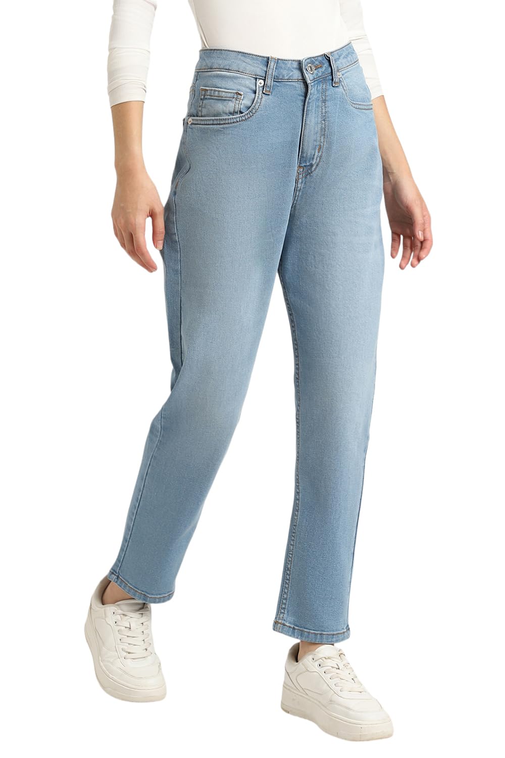 FOREVER 21-WOMEN-Solid-Straight Fit-Jeans-FWA23JDNF003001-Blue-32