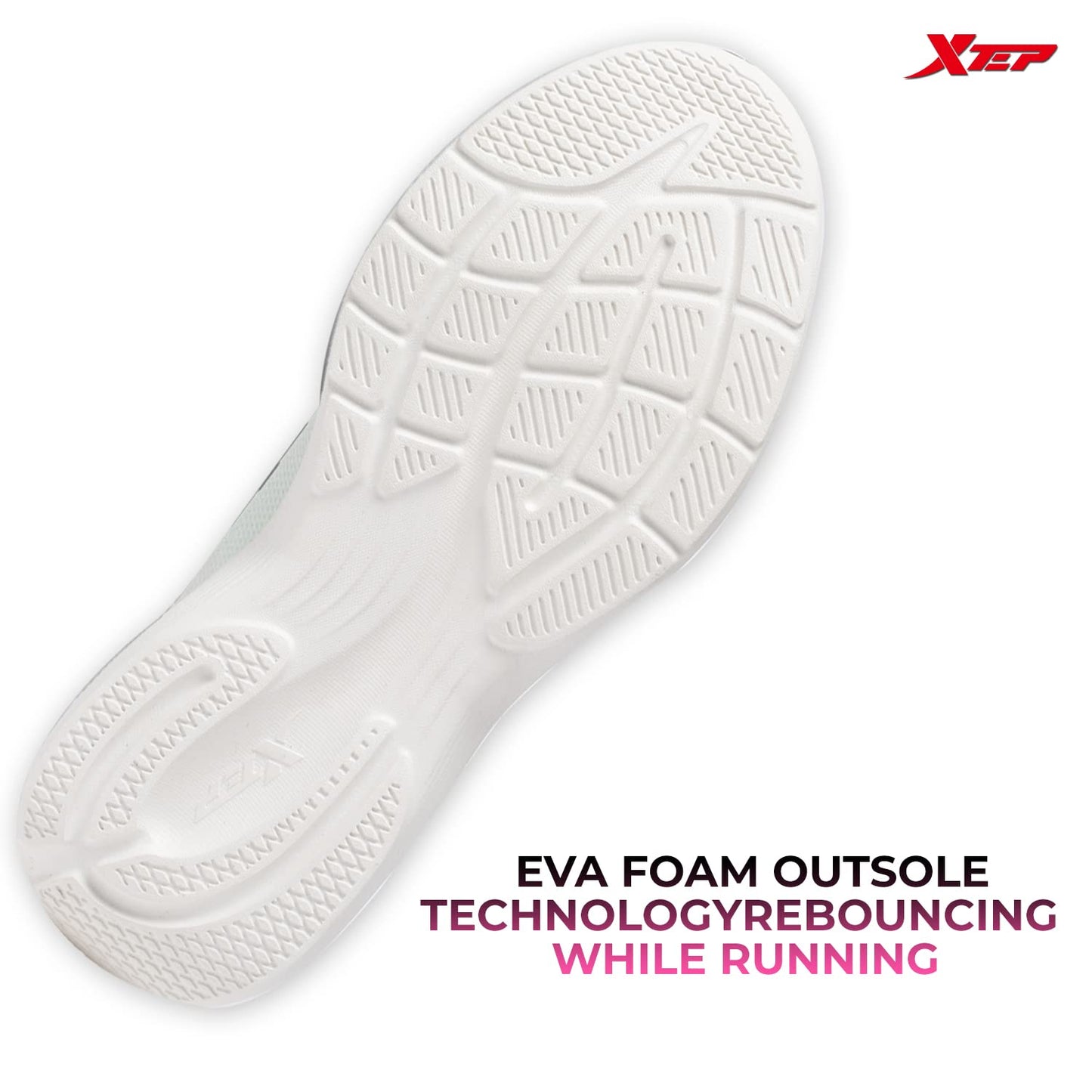 XTEP Women's Green EVA Foam Outsole Comfort Sports Running Shoes (3.5 UK)