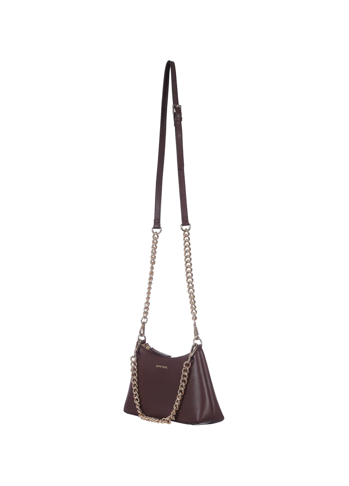 Satya Paul Wine Burgundy Leather Sling Hand Bag for Women