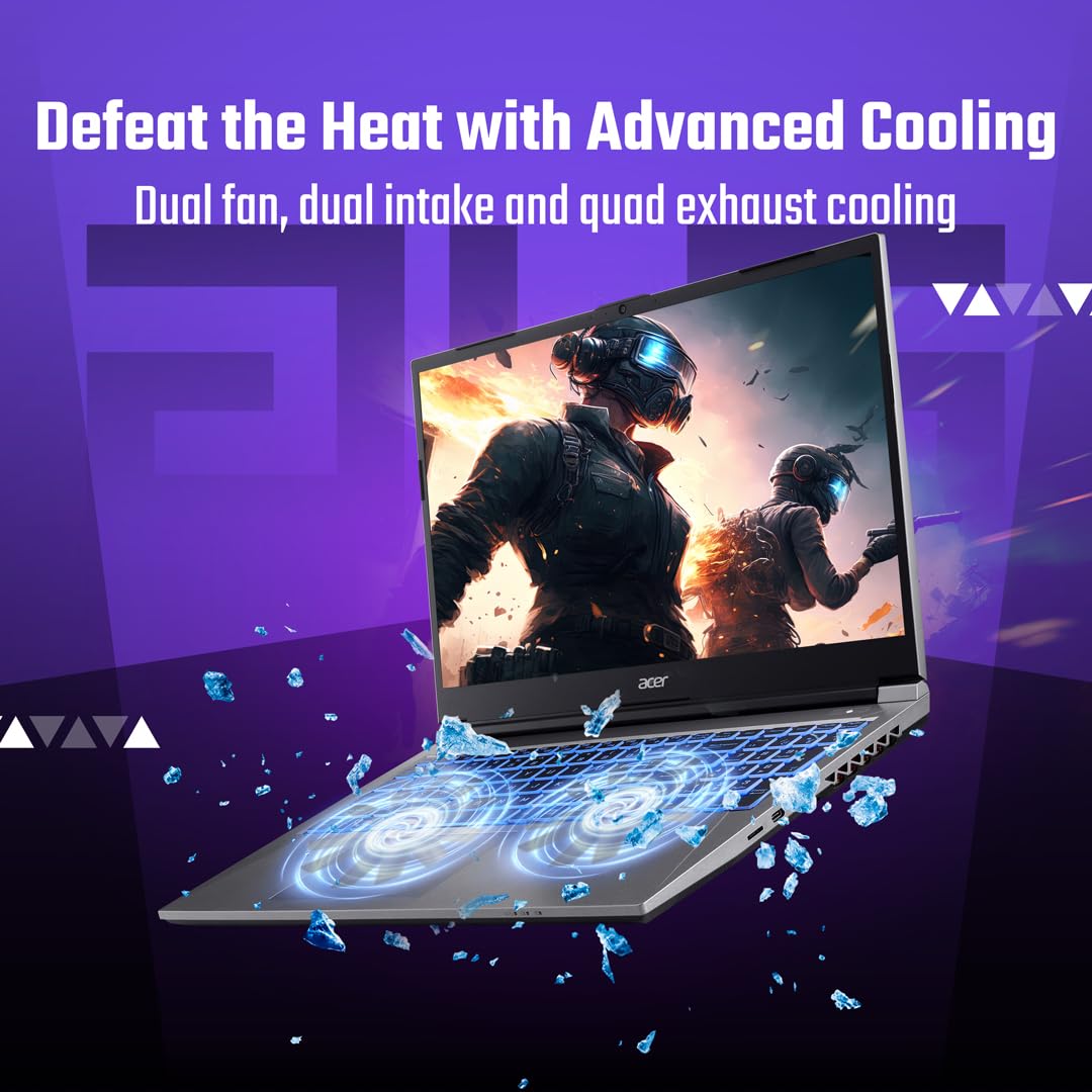Acer SmartChoice ALG, 13th Gen Intel Core i5-13420H, NVIDIA GeForce RTX 3050-6GB DDR6, 16GB RAM, 512GB SSD, FHD 15.6"/39.62 cm, 144Hz, Windows 11 Home, Steel Gray, 1.99 KG, AL15G-53,Gaming Laptop