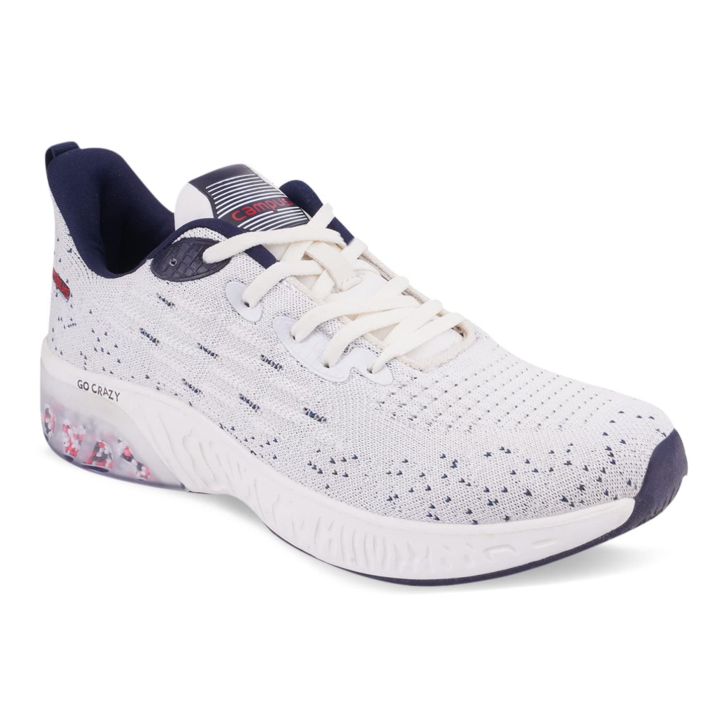 Campus Men's Rim Running Shoes Off WHT/Navy - 7UK/India