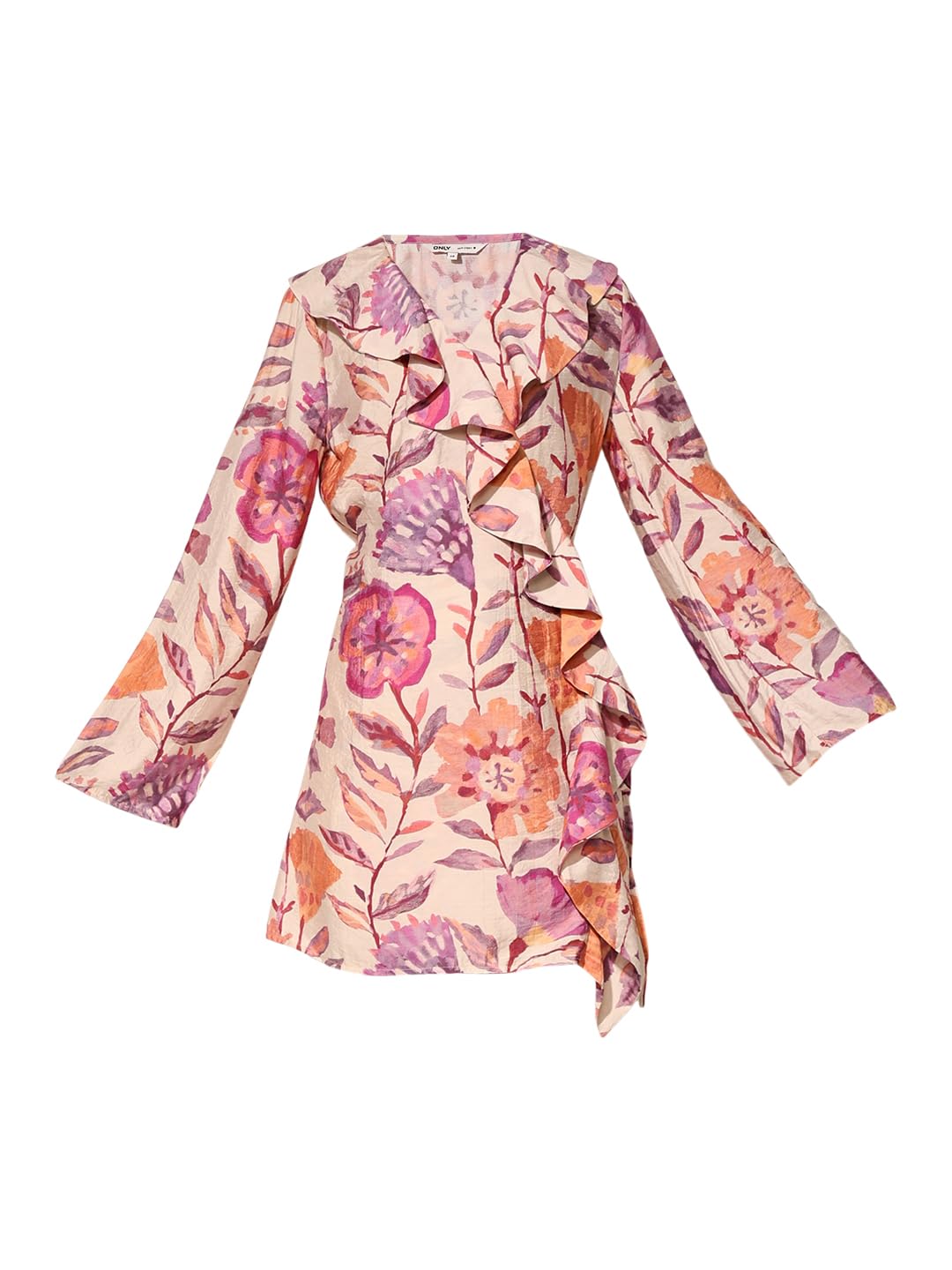 ONLY Women's Floral Print Wrap Multicolor Dress