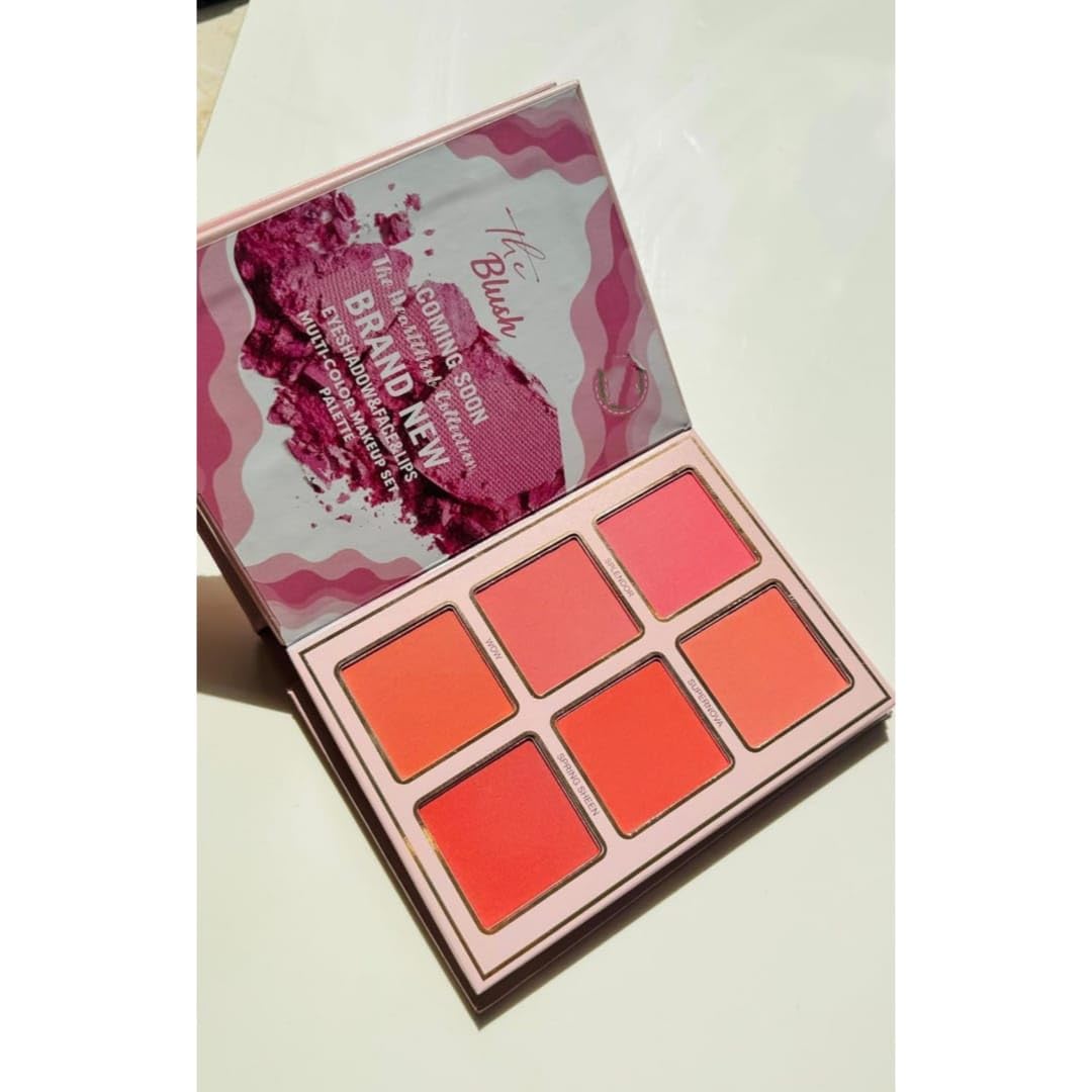 MagicHuda 5 In 1 Makeup Book Kit Highlighter Blush Contour Lip Eyebrow Palette (Glitter And Matte) Eyeshadow Palette All In One Makeup Kit.