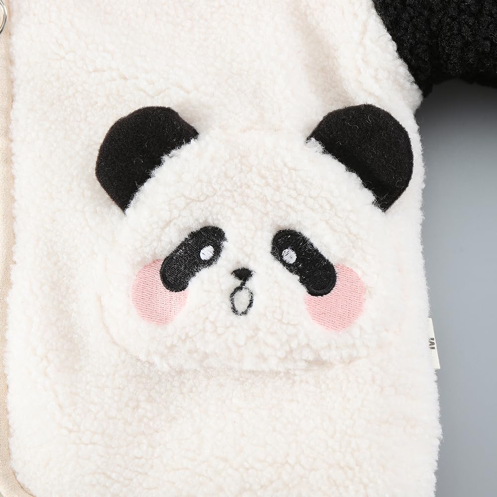 Hopscotch Boys Full Sleeves White 3D Panda Applique Hooded Jacket For Ages (12-18 Months)