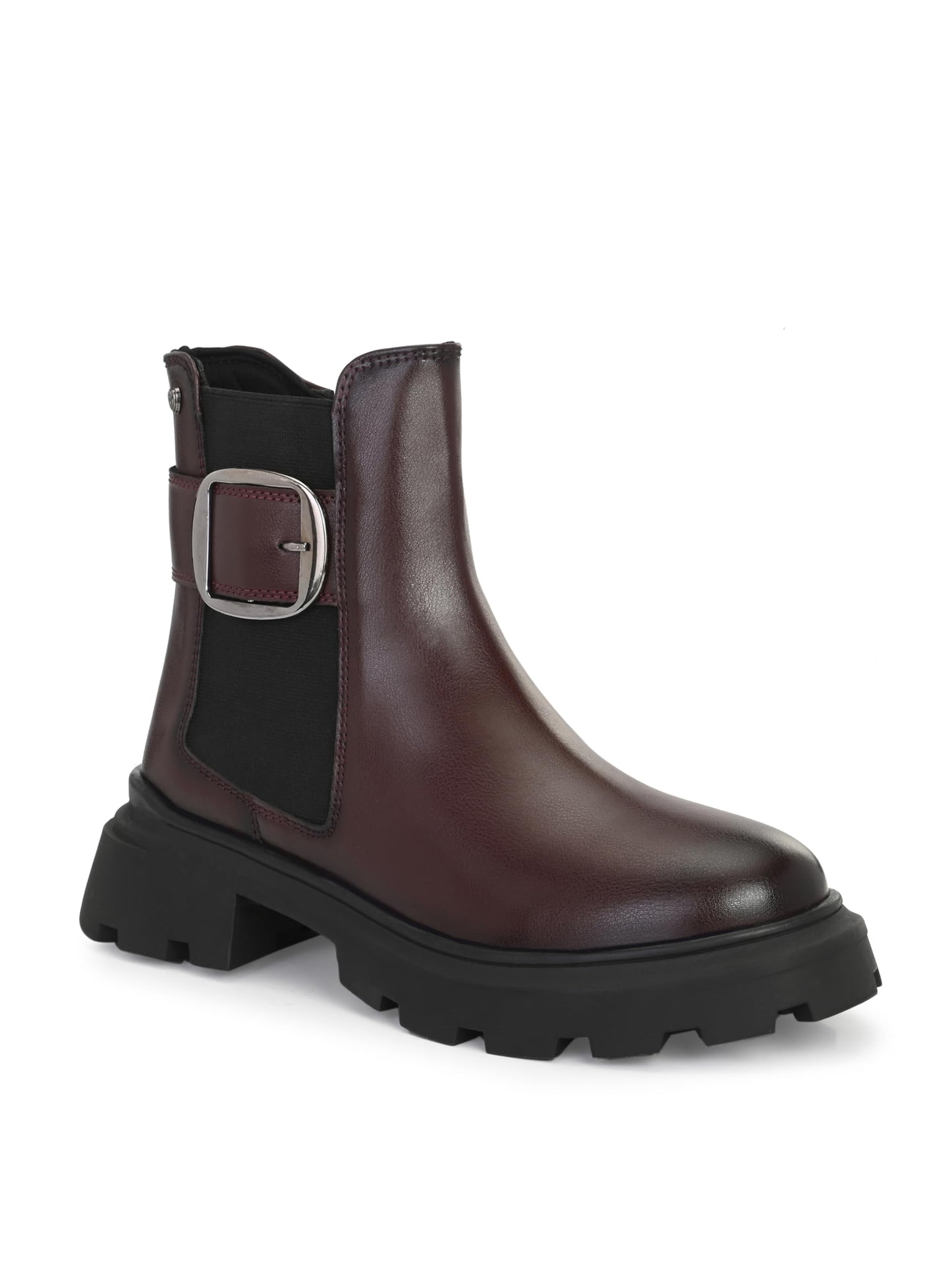 Delize Cherry Lightweight Women chelsea ankle boots with buckle detail and track outsole 67305-39