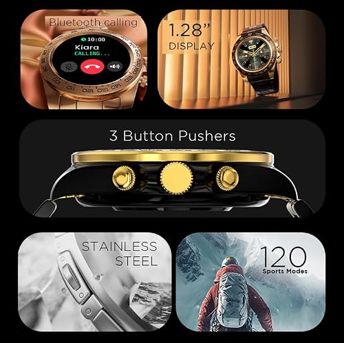 Fire-Boltt Blizzard Ultra 32.5mm (1.28) Premium Luxury Smartwatch with Jewel Studded Dial Smartwatch (Silver Colour) (Blizzard)