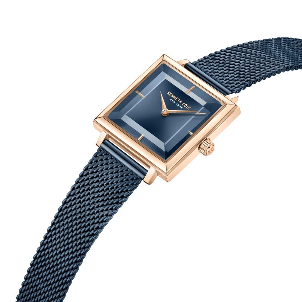 Kenneth Cole Quartz Analog Blue dial Metal Strap Watch for Women-KCWLG0026504LD