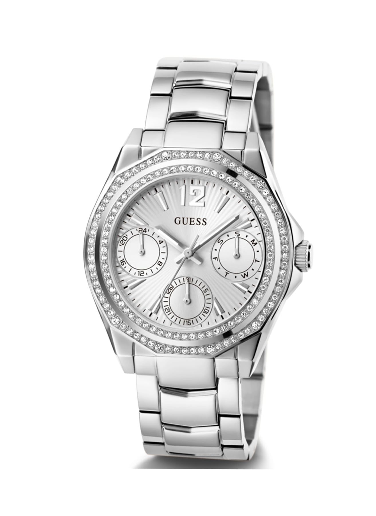 GUESS Ritzy Women's Stainless Steel Watch, Silver, bracelet