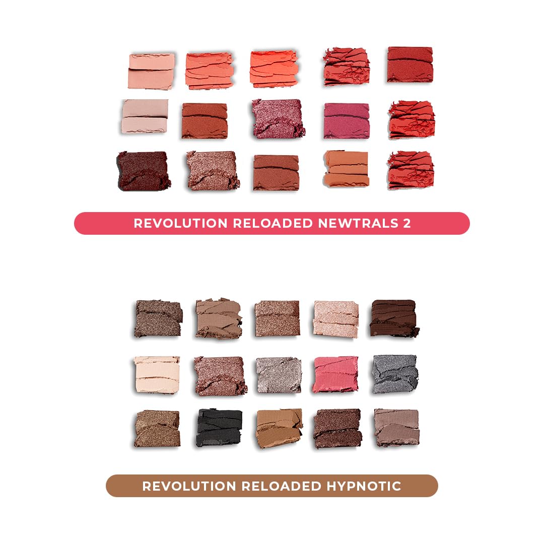 Makeup Revolution Reloaded Combo (Reloaded Eyeshadow Combo) Eyeshadow Palette, Create Long-Lasting Eye Makeup Looks, Vegan & Cruelty-Free, 33g