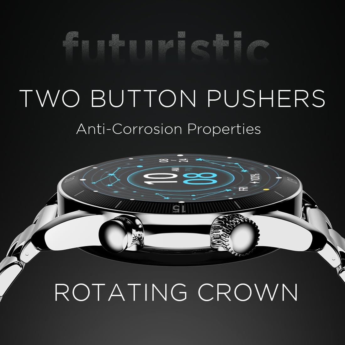 Fire-Boltt Legacy Luxury Smartwatch | 1.43" AMOLED Display with Always On | Bluetooth Calling & Voice Assistant | IP68 Water Resistant | Health & Fitness Tracker with 110+ Sports Modes (Black SS)