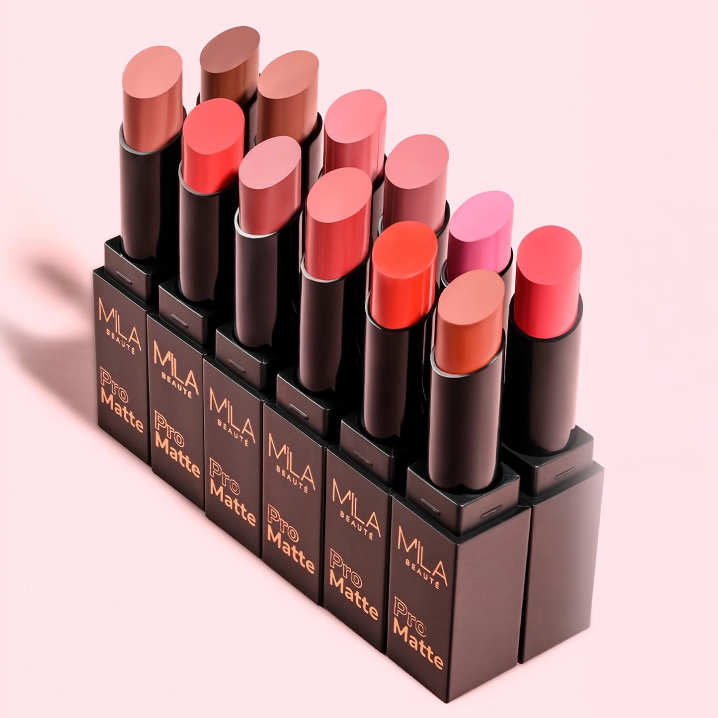 Mila Beauté Pro Matte Lipstick | Highly Pigmented & Long lasting | Semi Matte Finish | Light Weight Lipstick | Single Swipe Application | Luxurious Lip Color | Shade - (Zeenat, 4.2g)