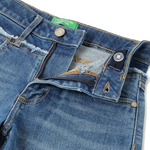 United Colors of Benetton Girl's Straight Jeans (25A488PCE04BG901_Blue