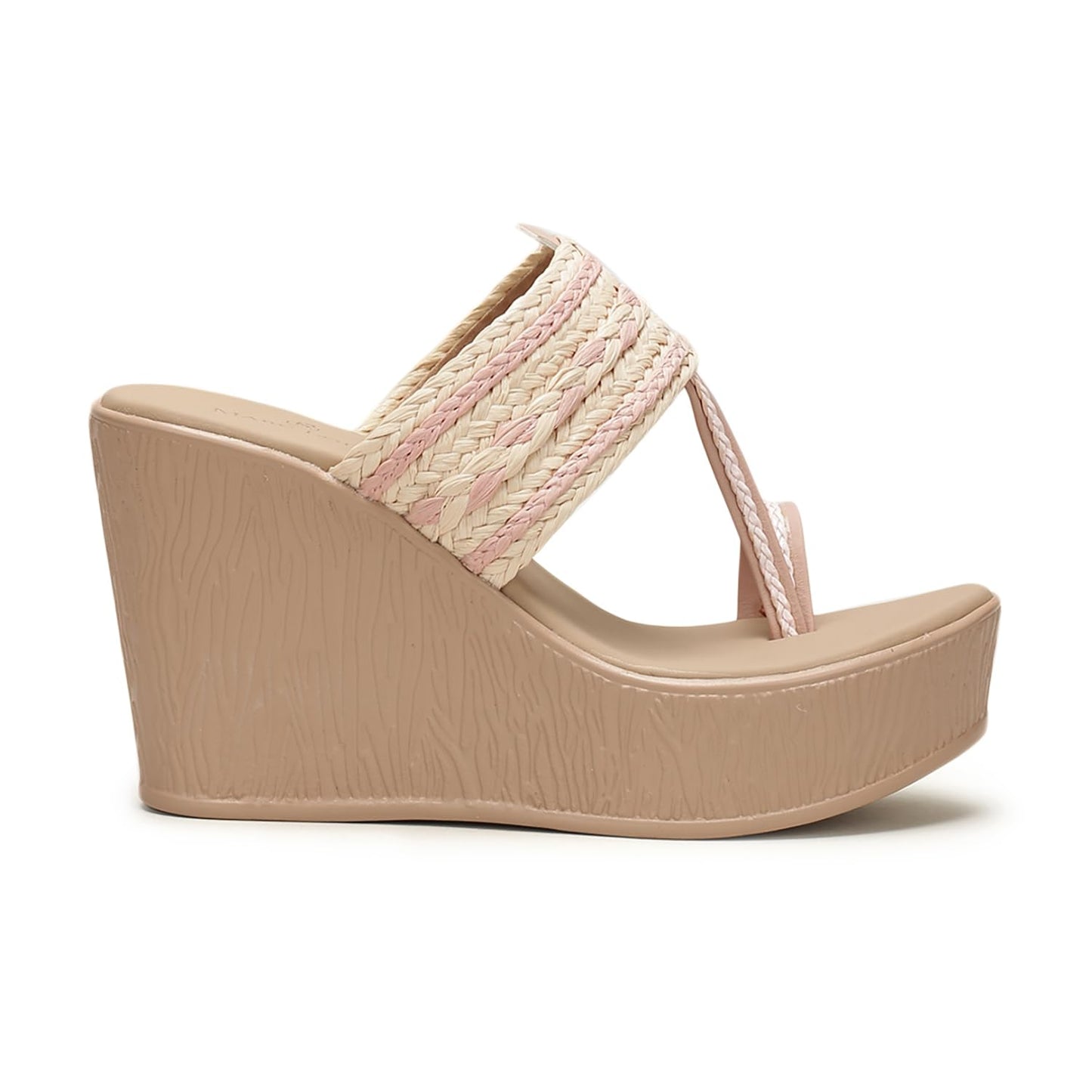 Marc Loire Women Embellished Ethnic One-Toe Wedge Heels | Slip-On Sandals with Comfortable Sole (Purple, UK Footwear Size System, Adult, Women, Numeric, Medium, 3)