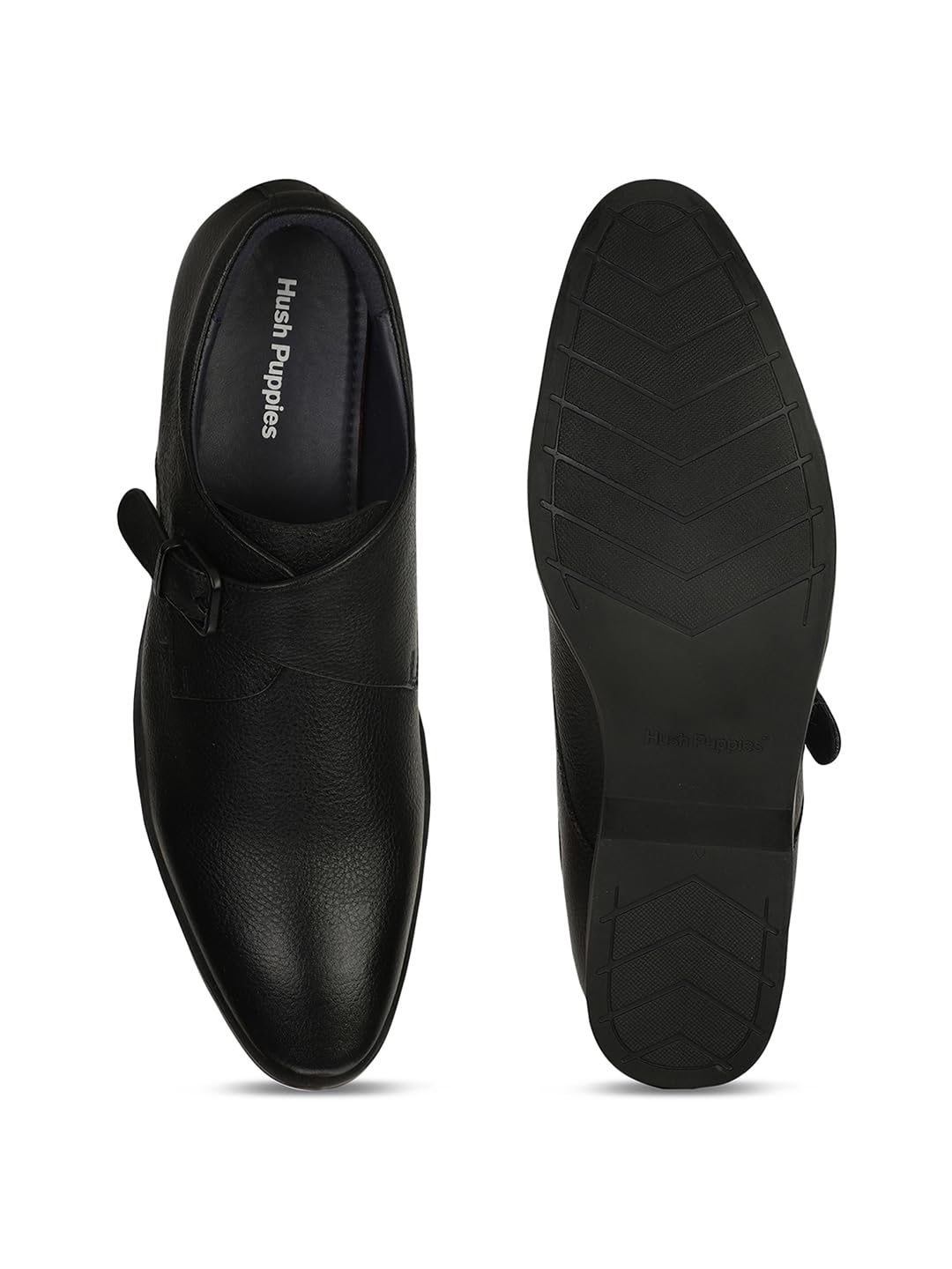 Hush Puppies Men's Aaron Monk E 23 Formal (8556000_Black_8 UK)