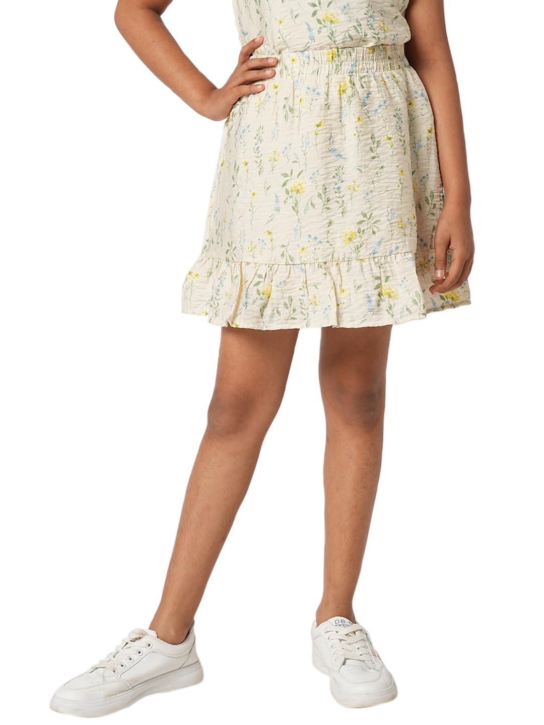 VERO MODA Girl's Viscose Blend Western Mini Skirt