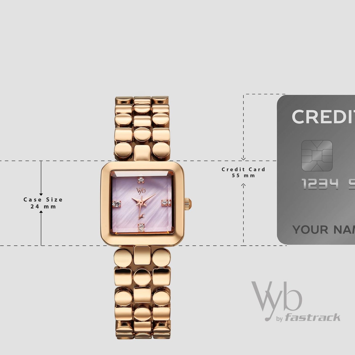 Fastrack Vyb 6.0 Iconiquē Quartz Lilac Mother of Pearl Shaped Dial Women's Watch | Stainless Steel Strap Material | Watches for Women Analog | Girl's Analog Watches - FV60083WM01