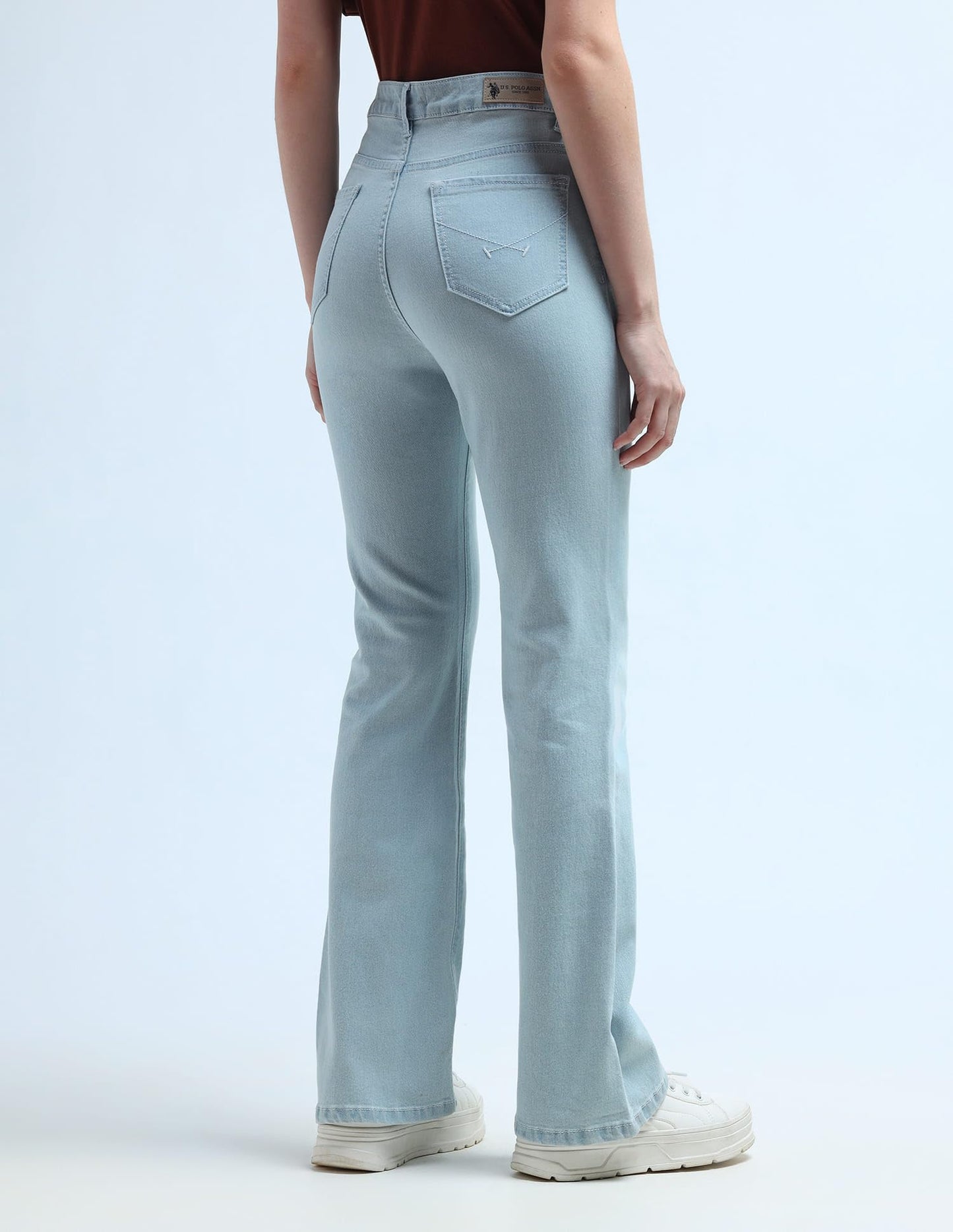 U.S. POLO ASSN. High Rise Flare Fit Jeans (UWAW24JEN184_Blue_28)