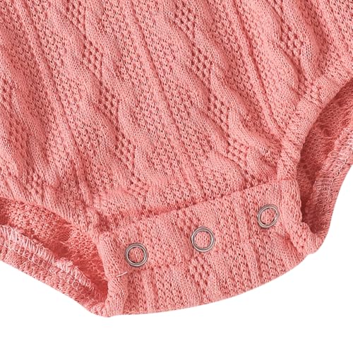 Hopscotch Baby Girls Textured Print Full Sleeves Pink Bodysuits For Ages (18-24 Months)