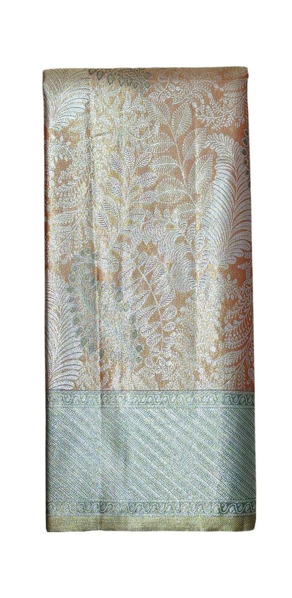 VFCollections Women's Kanchipuram Silk Pure Pattu Sarees With Blouse (VFC629-2)