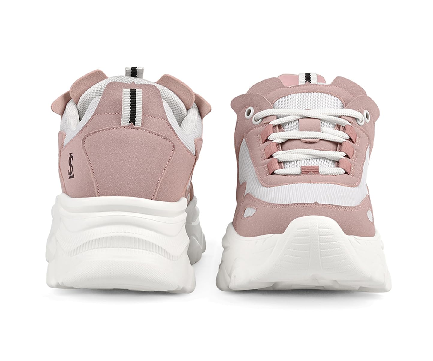 LOUIS STITCH Pink-White Sneakers for Women | Comfortable Sneakers | LSLD-SNK-01-PK | UK-8