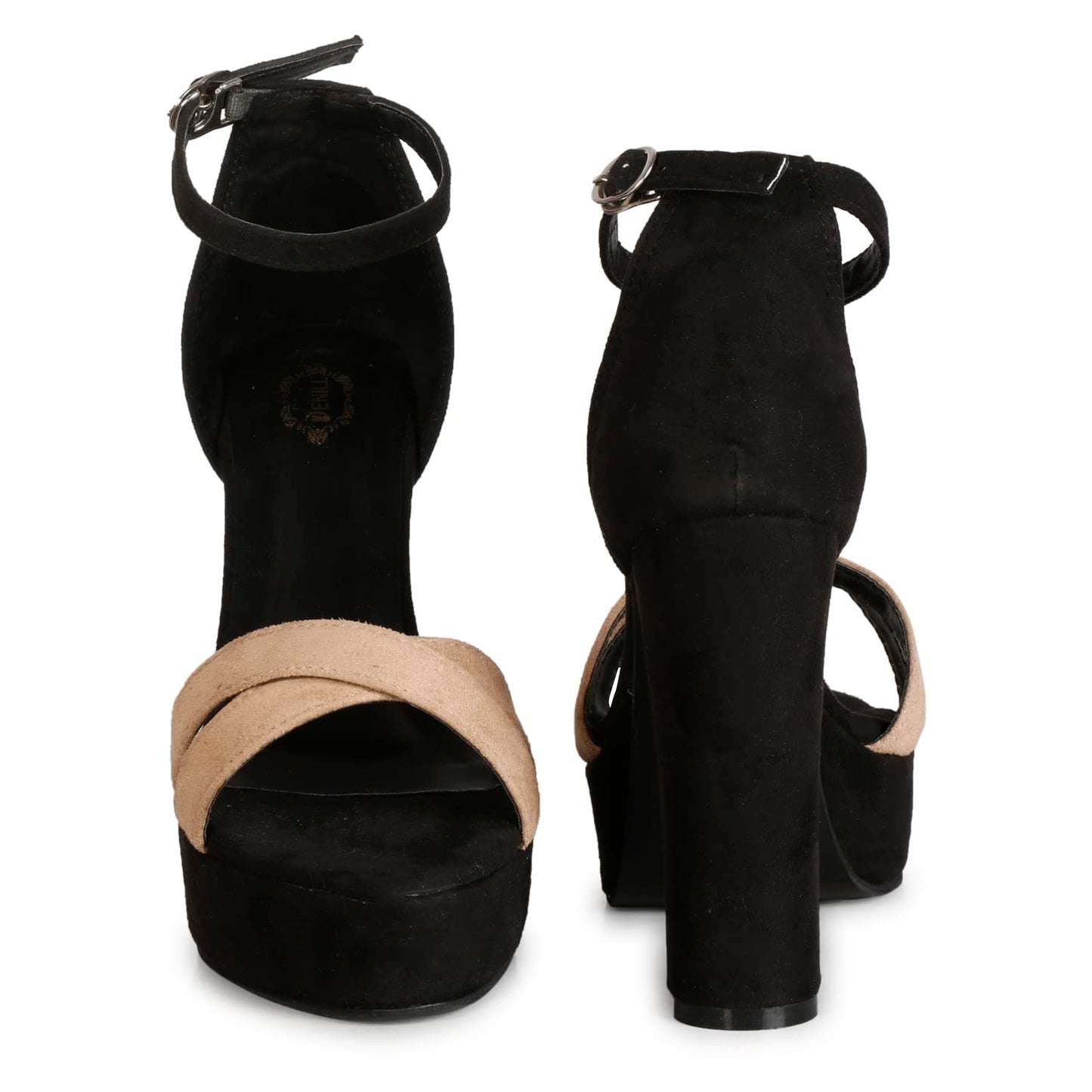 Denill High Heel Sandals for Women_Black (Beige, numeric_4)