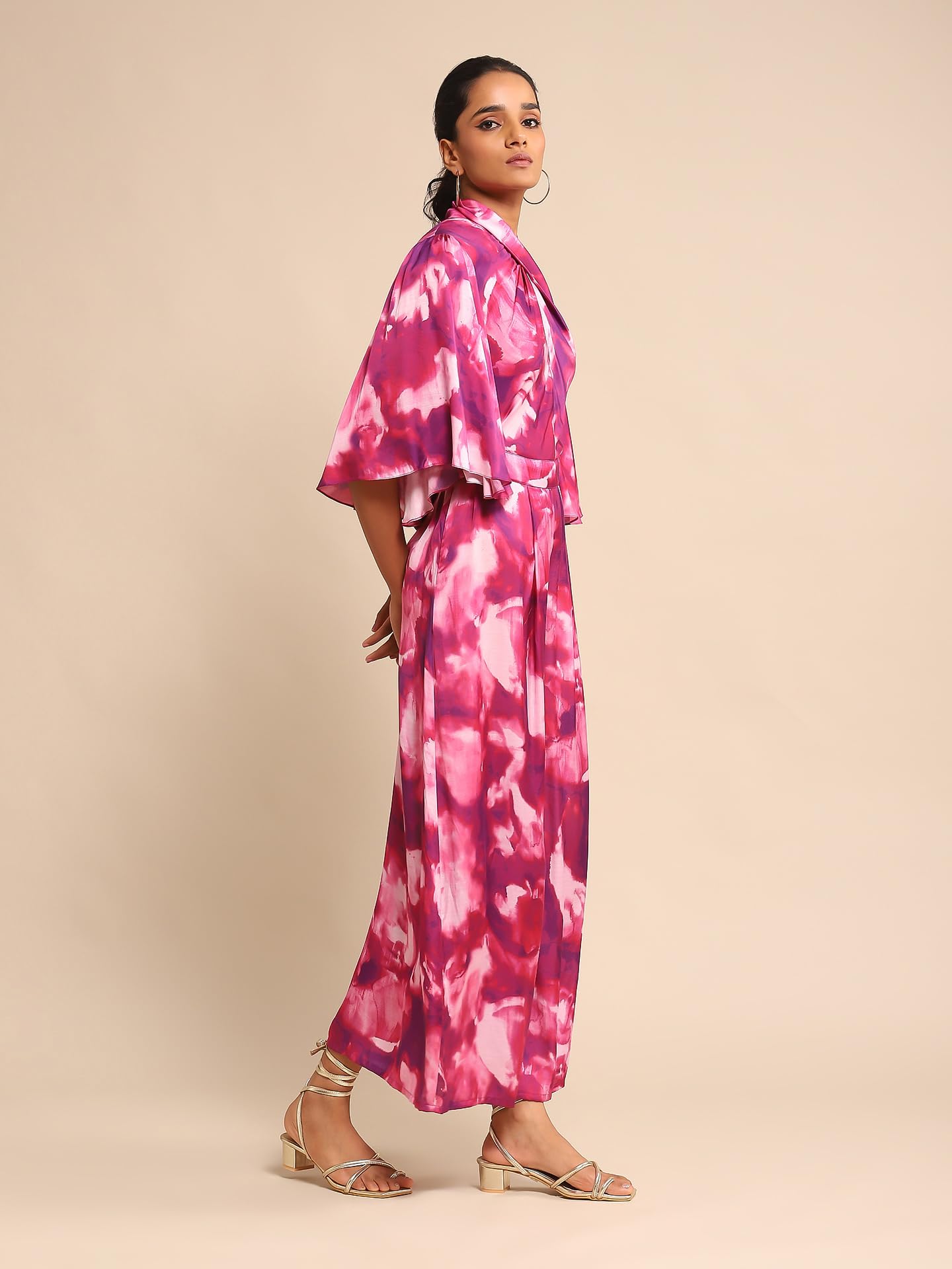 Ritu Kumar Pink Printed Jumpsuit