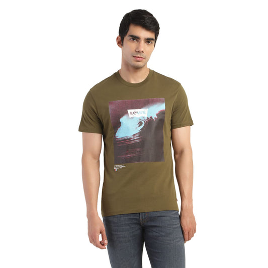 Levi's Men's Graphic Regular Fit T-Shirt (16960-0964_Dark Olive M)