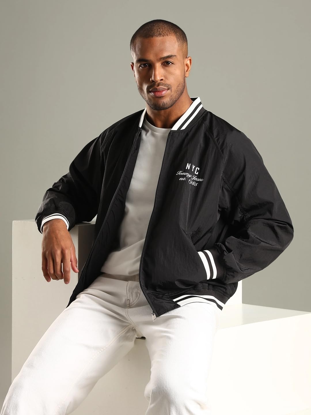 Graphic Regular Fit Nylon Jacket