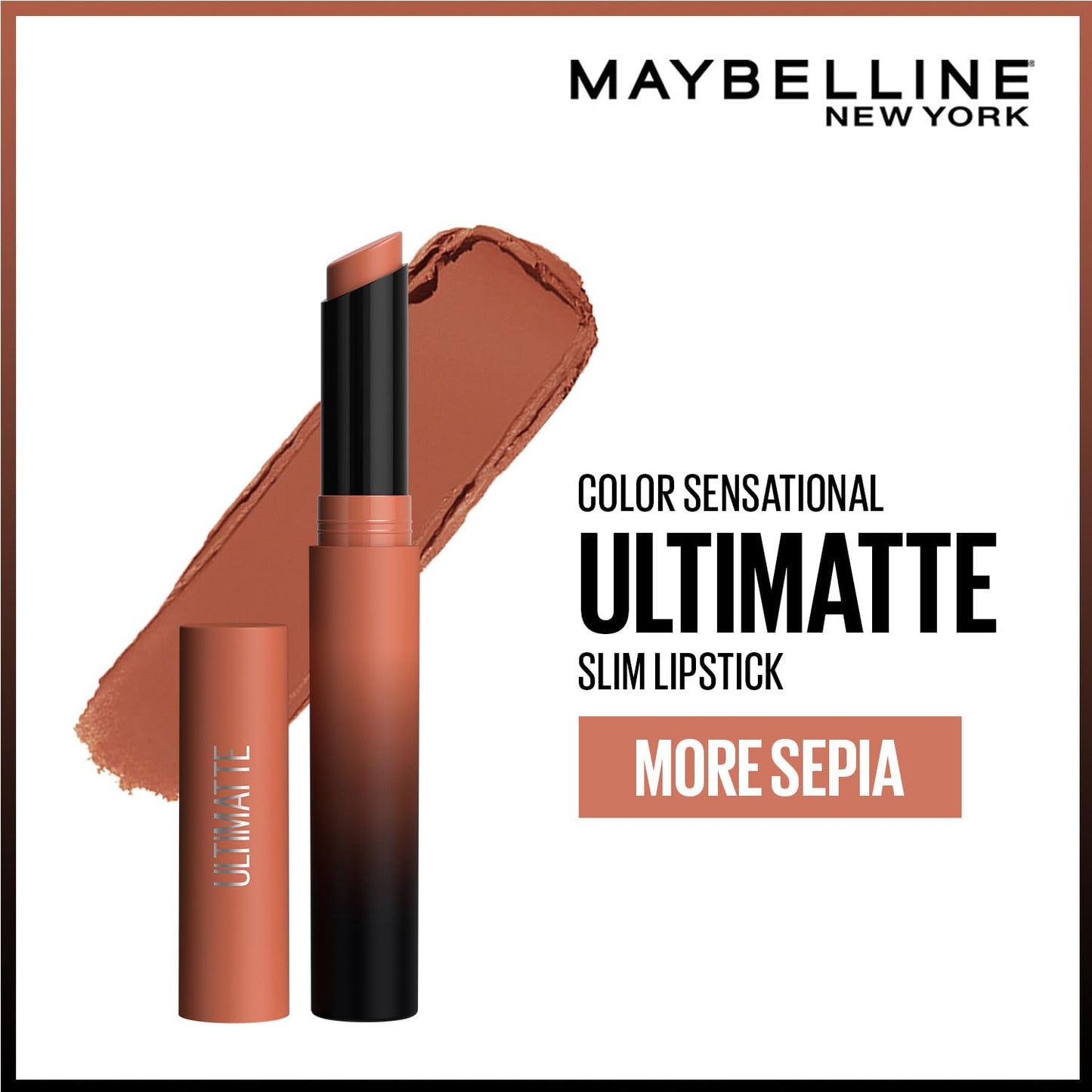 Maybelline New York Color Sensational Ultimatte Lipstick, More Sepia, 1.7g