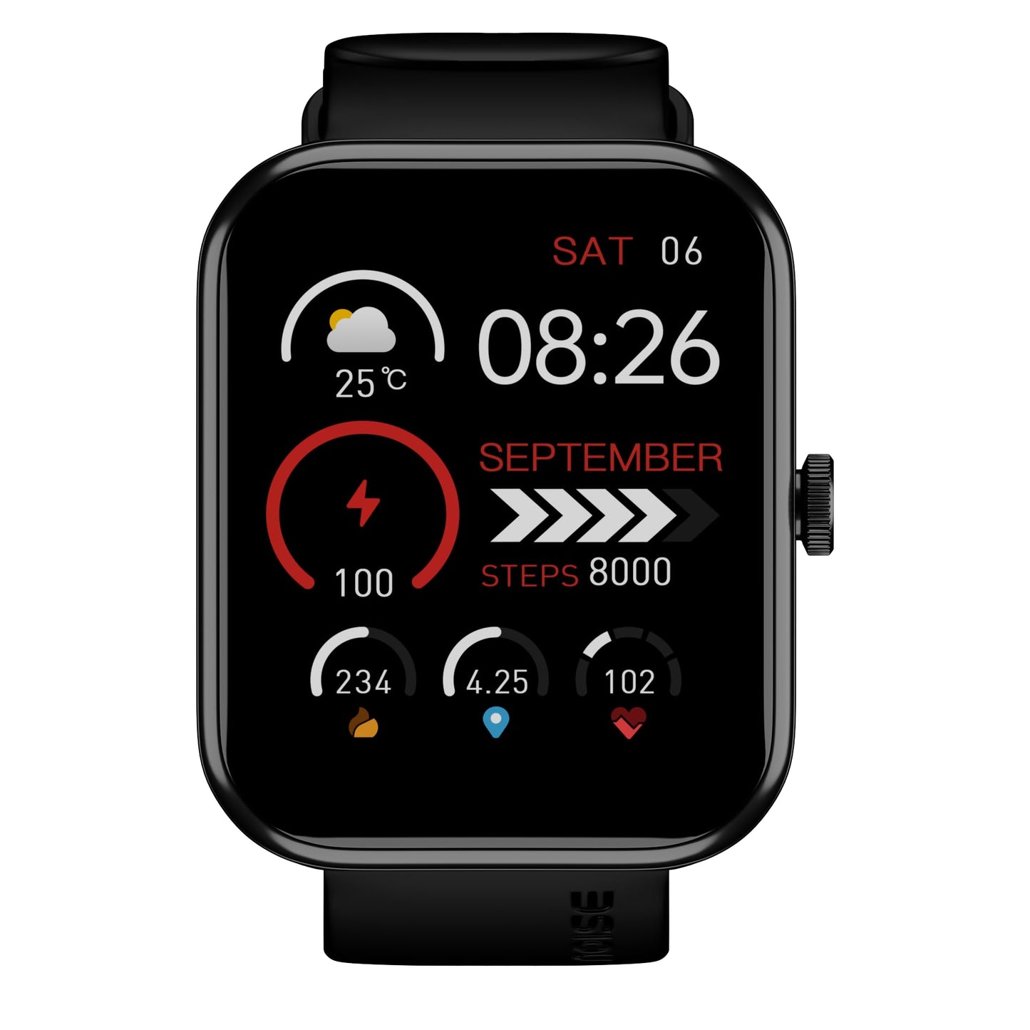 Noise ColorFit Pulse Grand 3 Smartwatch - Jet Black
