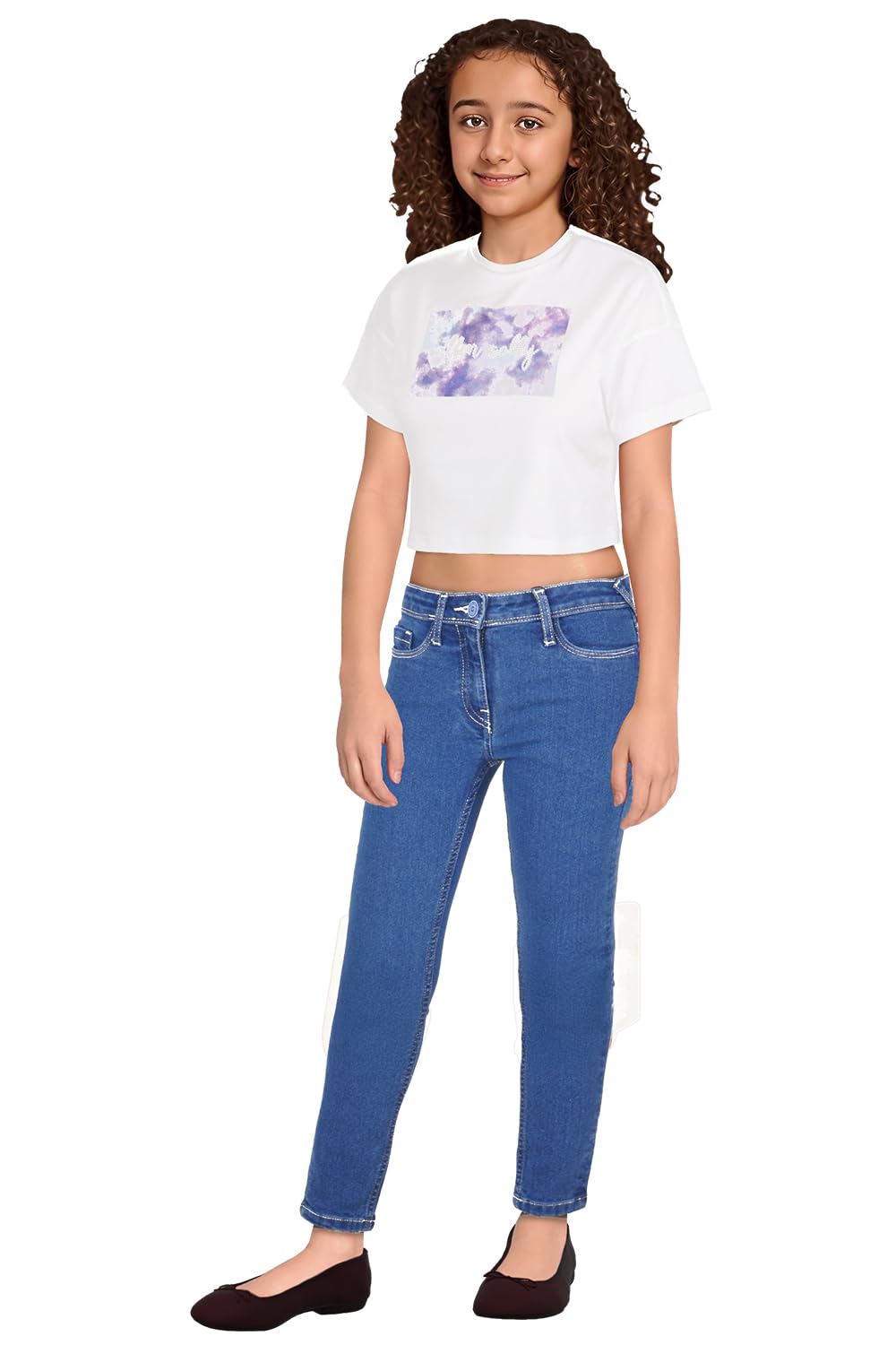 Allen Solly Girl's Regular Jeans (AGDNCSLBF95289_Blue